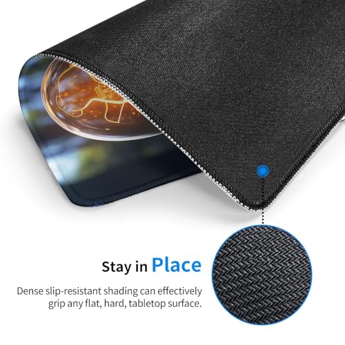 Mouse Pad Washable Mousepad with Non-Slip Rubber Base Light Bulb Mouses Mat for Laptop Desk Pad Gaming Mousepad for Office Computer Home 10x12Inch - color: Light Bulb