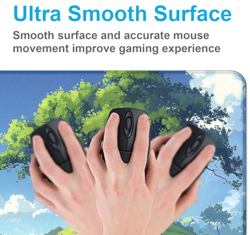 Large Green Plant Outdoor Landscape Office Desk Pad, Computer Mouse Pad | The Surface Of The Mouse Pad Is Designed With Fiber Woven Material, And The Base Is Made Of Natural Anti Slip Rubber. - color: Outdoor Landscape