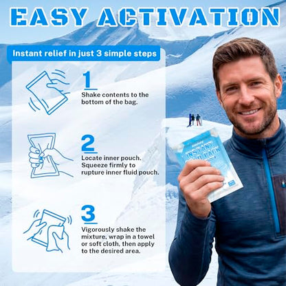 8 Pack Instant Cold Packs (4.3" x 5.9") - Disposable Ice Packs - size: 8 PACK