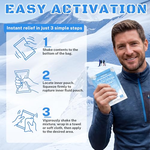 50 Pack Instant Cold Packs (4.3" x 5.9") - Disposable Ice Packs - size: 50 PACK