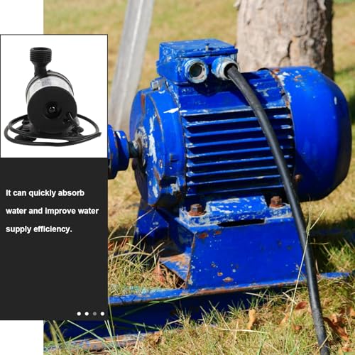 ABOOFAN Submersible Water Booster Pump Dc24v with 1/2" Male Thread, Stainless Steel Shaft and Suction Cup for Pond, Fountain, Aquarium Water Circulation System