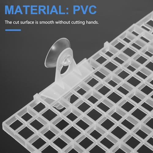 ARTIBETTER Aquarium Divider Panels Set with 10 Suction Cups, 30x15cm Fish Tank Isolation Board for Breeding Separation and Juvenile Fish Tank Partition