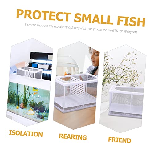 POPETPOP Fish Breeding Tank Cups Easy Install Aquarium Isolation Box for Hatching Betta and Guppy Fry Material for Rearing and