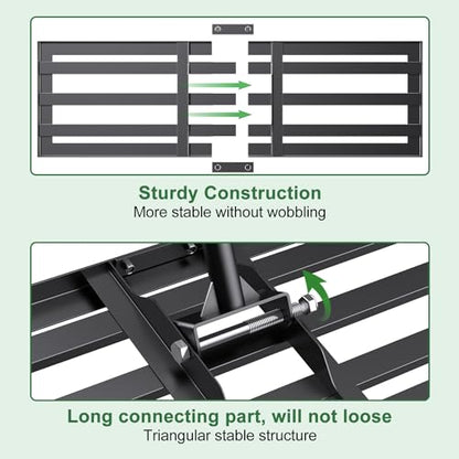 30x10 inch Lawn Leveling Rake, Yumatum 72" Effort Saving Lawn Leveler Tool, Stainless Steel Handle Lawn Leveler for Golf Course Yard Pasture Garden, Professional Lawn Care Landscape Rake