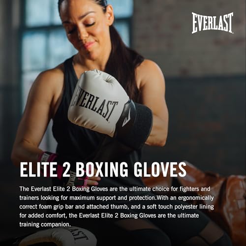 Everlast Elite 2 Boxing Gloves - color: Red, size: 12 oz