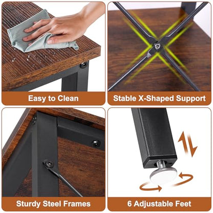 ZENY 20-29-37 Gallon Fish Tank Stand with 3-Tier Adjustable Storage Shelves and Power Outlet, Reptile Tank Stand, 30.7" L*13.7" W Tabletop, 400LBS Capacity