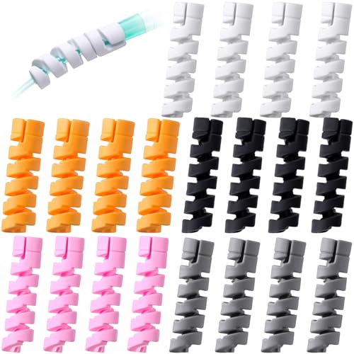 20 Pcs Oxygen Tube Support Crimp Straightener, Retractable Oxygen Tubing Support for Portable Oxygen Concentrator, Oxygen Tubing Reels Supplies for Nasal Cannula- 5 Colors - color: 5 Colors (20pcs)