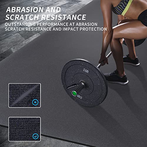MRO Extra Large Exercise Mat 15'x6'/12'x6'/9'x6'(7mm) - color: Black, size: 6*12 FT