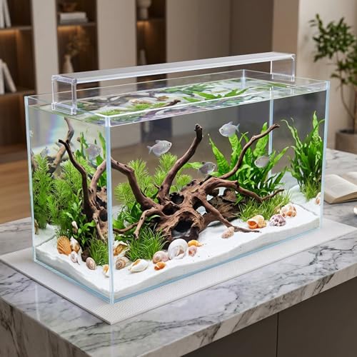 Aquarium Leveling Mat, 12 x 24 Inch Under Tank Pad, 6mm Thick Non-Slip Shockproof Fish Tank Cushion, Waterproof, Easy to Cut, White - color: White, size: 12 x 24in