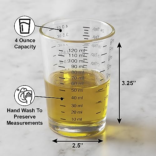 Fox Run Mini Measuring Cup Shot Glass, 4 Ounce - size: 4 oz, style: Set of 1
