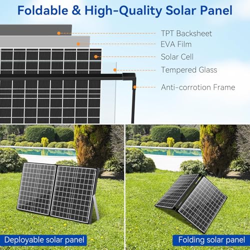 55W Solar Pond Waterfall Box with Fountain Pump, 304 Stainless Steel Pond Waterfall Spillway, Pond Spillway with 9.8FT PU Corrugated Tubing for Garden Waterfall,Water Features-P5552H