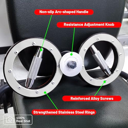 Arm Training Wheel, Hand Trainer and Forearm Trainer, Adjustable Arm Trainer for Wrist, Shoulder & Chest, Punch Speed Trainer and Martial Arts Arm Strength Device - color: Black & white