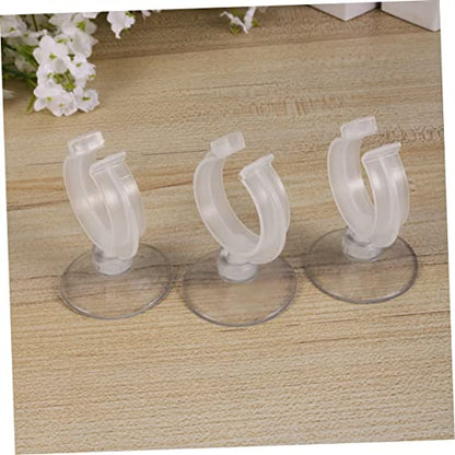 balacoo 6pcs Aquarium Fixed Clip Air Tubing Holder Airline Holder Taper Candles Acrylic Fish Tank Fish Tank Hose Clamp Candle Holder Cup Holder Water Holder Window Heater
