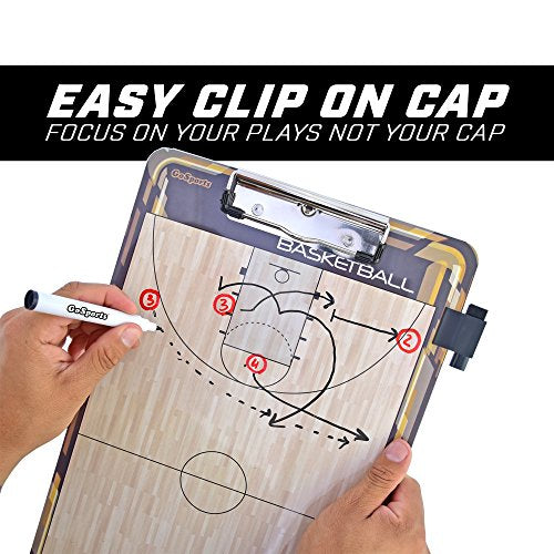 GoSports Premium Dry Erase Coaches Clipboards – Basketball, Baseball, Football, Soccer, Hockey, Volleyball, Lacrosse - color: 6 Pack Markers