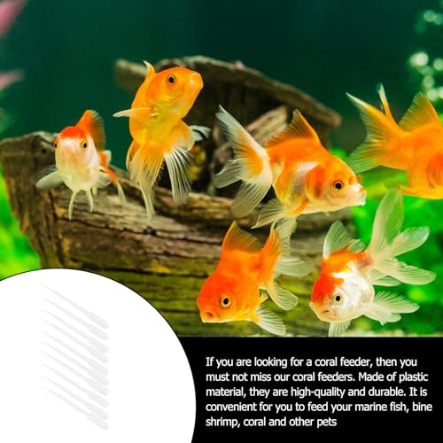 Toyvian 10pcs Marine Fish Feeders Coral Fertilizer Feeders Plastic Syringe Tubes 3ml Manual Feeding Tubes for Aquarium Shrimp and Coral Feeding