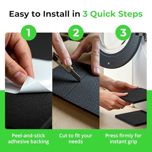 XCEL Neoprene Foam AntiVibration Pads with Adhesive 6" X 6" X 1/4" (8 Pieces)