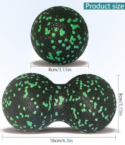 Peanut Massage Ball, Double Lacrosse Foam Roller for Physical Therapy, Firm