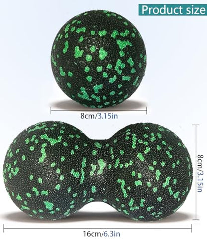 Peanut Massage Ball, Double Lacrosse Foam Roller for Physical Therapy, Firm