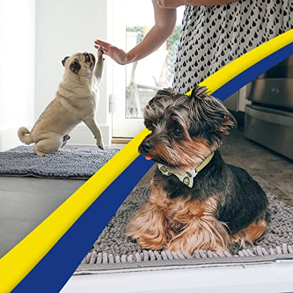 Muddy Mat® | Super Absorbent Door Mat Indoor, Microfiber Quick Dry Chenille Entryway Rug, Non-Slip Front Door Mat, Indoor Mats for Entryway, Machine Washable Pet Rug, Grey 30"x19"