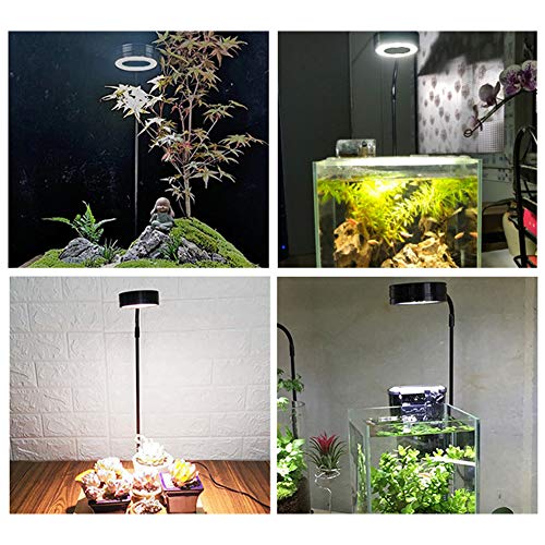 LED Aquarium Light 360 Degree Full Spectrum LED Light with Bamboo Board 10W Nano Fish Tank Light USB Powered Flat Nano Aquarium Light Bett a Fish Tank Light for Plant Growth - size: 10w s / 6.69x7.28inch