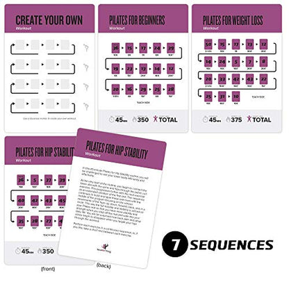 Pilates Workout Cards, Instructional Fitness Deck for Women & Men, Beginner Fitness Guide to Training Exercises at Home or Gym - style: Pilates