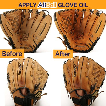 AliBall Ultimate Baseball Mitt Maintenance Kit | 8-Piece Cleaner, Oil, Brushes & Towels Combo - style: Professional Premium Kit