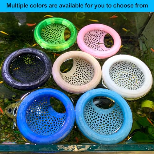 2pcs White Floating Betta Fish Hammock Bed,Beta Hide Cave and Resting Spot,Fish Tank Accessories Decor Toy,Betta Fish Feeding Ring for Aquarium,Shrimp Betta Log Bed(White, 1pcs Big and 1pcs Small)