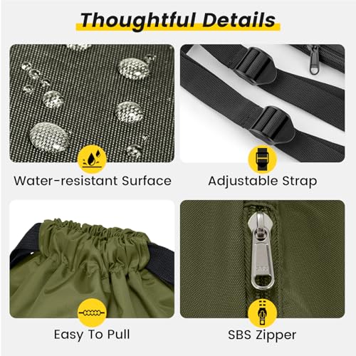 Vorspack Drawstring Backpack with Front & Side Pocket for Men Women - color: 02-green