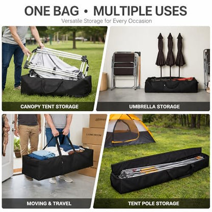 65 x 16 x 16 Inch, 257 L Extra Large Duffle Bag Camping Tent Storage Bag Heavy Duty Waterproof Sports Equipment Carrying Case for Tent Pole Travel Canopy Hammock Tripod Fishing Outdoor Moving