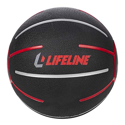 Lifeline Fitness Medicine Ball - Total Body Strength and Stability Training - Non-Slip, Light Bounce - Textured Surface - Durable - Home Gym Exercise Equipment - style: 10LB
