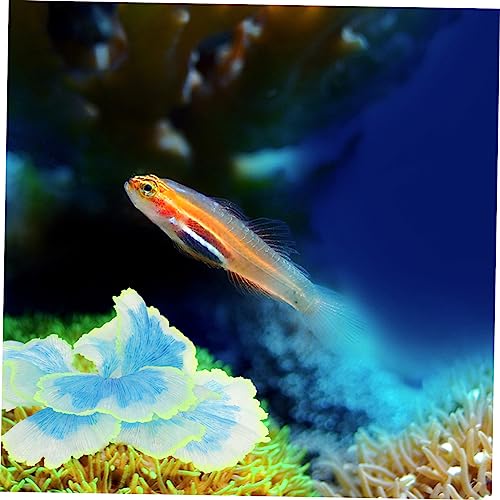 SUPVOX Artificial Water Grass Aquarium Decor Realistic Simulation Aquatic Plants Model for Fish Tank Landscape Decoration Blue Silicone Water Plant Adornment Safe Non Toxic