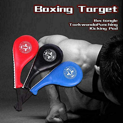 ausuky Taekwondo Double Kick Pad Target Tae Kwon Do Karate Foot Practice - color: Red