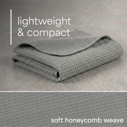 S&T INC. Microfiber Gym Towels, 6 Pack, 16" x 27" - color: Honeycomb Grey