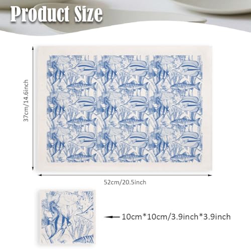 SUPERDANT 5PCS Tropical Fish Underglaze Paper Transfer Ocean Animal Transfer Papers for Clay Ceramic Porcelain Under Glaze Transfers for Pottery Enamel Decals Blue Decal Handcrafted Gifts - style: Tropical Fish