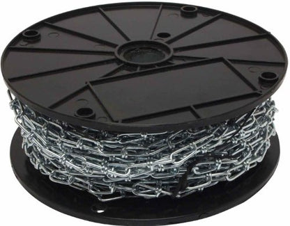 Forney 70421 Double Loop Chain, 3 mm by 100 Feet - Durable and Versatile All-Purpose Chain for Home and Industrial Use