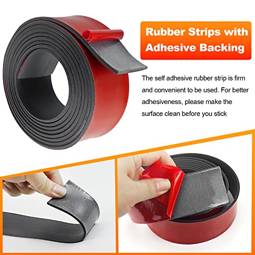 Neoprene Rubber Strips, Self Adhesive Solid Rubber Sheets Rolls for Pads, Crafts, DIY Gaskets, Seals (4" Wide, 1/8" Thick, 20' Long) - size: 4" Wide, 1/8" Thick, 20' Long
