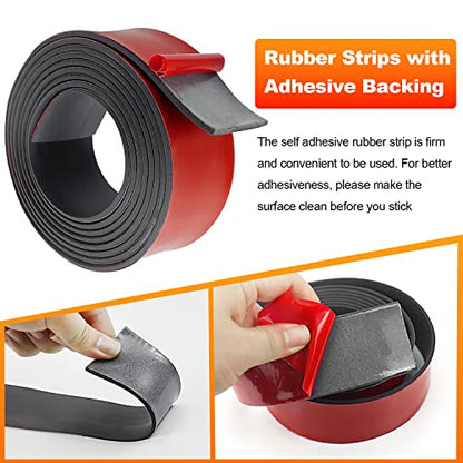 Adhesive Rubber Strips Neoprene Rubber Sheet, Solid Sheets Rolls for Pads, Crafts, DIY Gaskets, Seals (4" Wide, 1/8" Thick, 10' Long) - size: 4" Wide, 1/8" Thick, 10' Long