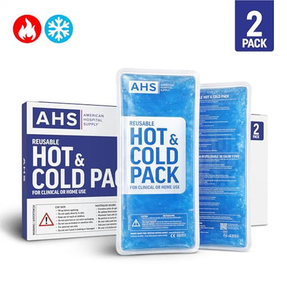 American Hospital Supply |Reusable Hot and Cold Pack 5'' x 11'' | 2 Pack - size: 2 Pack