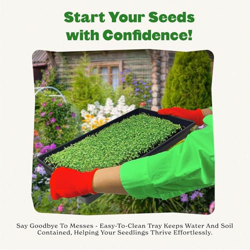 1020 Universal Bottom Tray - 1 Pack: Heavy-Duty Seed Starting Base: Bottom Watering & Propagation Tray for Indoor Gardening