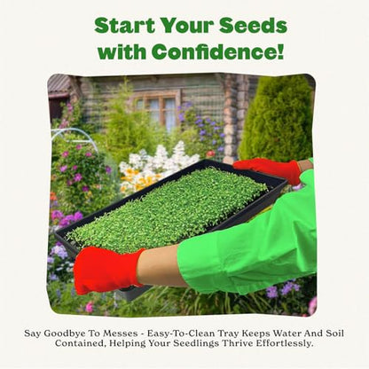 1020 Universal Bottom Tray - 1 Pack: Heavy-Duty Seed Starting Base: Bottom Watering & Propagation Tray for Indoor Gardening