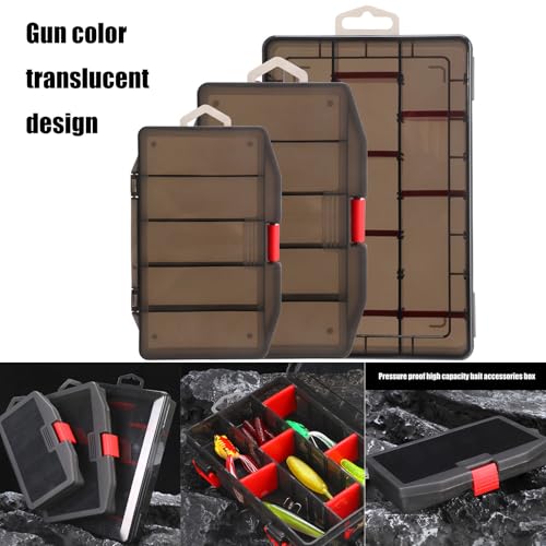Grids Fishing Tackle Box Waterproof Seal Fishing Tool Storage Box Lures Baits Storage Case with Adjustable Compartments