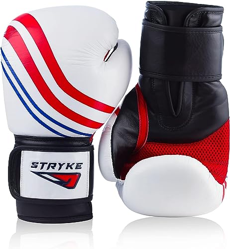Genuine Leather Boxing Gloves - Men's & Women's Heavy Bag Gloves with Injection-Molded Foam for Maximum Hand Protection