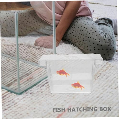 Toyvian 4PCS Double-Layer Self-Floating Betta Fish Breeding Box Incubator for Fish Fry Easy Observation Space-Saving Isolation Tank