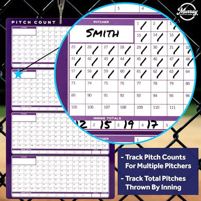 Murray Sporting Goods Baseball Team Colors Dry Erase Coaches Clipboard - style: Purple