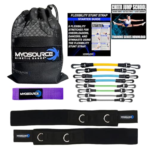 Cheer Kinetic Bands – Leg Strengthening Resistance Bands for Cheerleaders - style: Purple Level 1