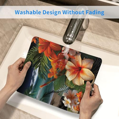Mouse Pad Washable Mousepad with Non-Slip Rubber Base Tropical Flowers Mouses Mat for Laptop Desk Pad Gaming Mousepad for Office Computer Home 10x12Inch - color: Tropical Flowers