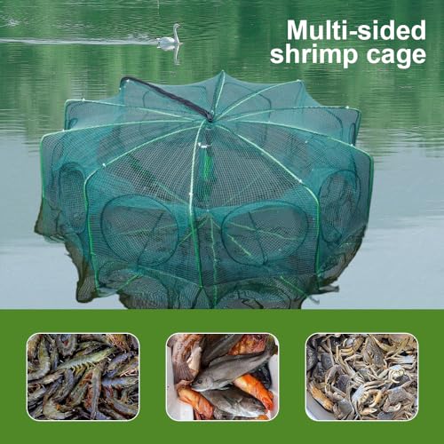 The Magic Foldable Fishing Trap, 2025 Premium The Magic Fishing Trap Fishing Kits, Fishing Net for Minnow Fish Shrimp Crawfish Crab Outdoor Fishing - color: a