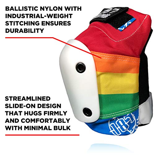 187 Killer Pads Slim Knee Pad for Skate and Skateboarding - color: Rainbow, size: Medium