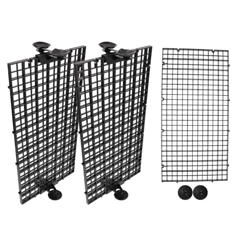 GALPADA Fish Tank Divider Mesh Aquarium Isolation Board 3pcs Set with 10 Black Suction Cups 30x15cm for Fish Breeding and Aquarium Separation