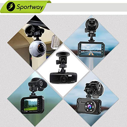 S30 Dash Cam Suction Mount (2nd Gen) with 10pcs Joints for REXING,Z-Edge,Old Shark,YI,KDLINKS,Falcon Zero,Transcend,Crosstour,VANTRUE,GoPro Hero and Most Other Dash Cameras DVR GPS